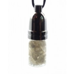 Azeztulite Gemstone Mojo Bottle Pendant High Vibrations